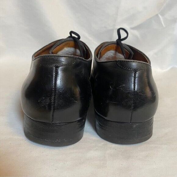 Brooks Brothers Mens 11.5 Black Leather Cap Toe Oxford Leather Dress Shoes - Picture 3 of 11